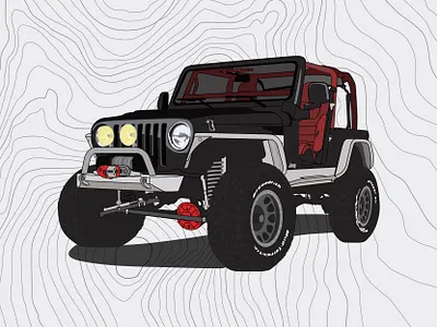 1997 Jeep Wrangler TJ Illustration 4x4 jeep offroad tj wrangler