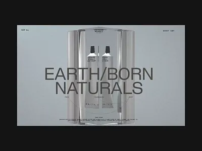 Body Cream Product Showcase animation cinema4d interaction interface motion promo typography ui ux video web website zhenya zhenyary