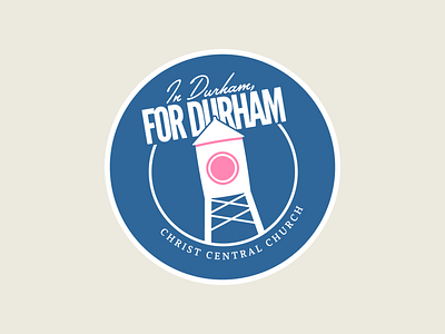 CCC Sticker bumper sticker christ christ central church church durham merch nc north carolina sticker typography water tower