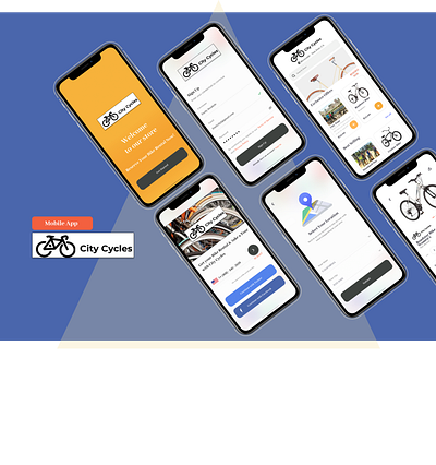 City Cycles_Wireframe & Prototype bicycle shop figma invision mobile app design prototype reservations ui design ux design wireframe