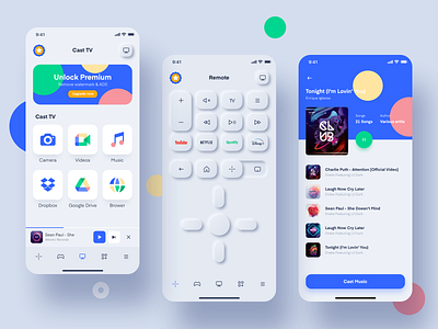 Cast TV app design ui ux ui design