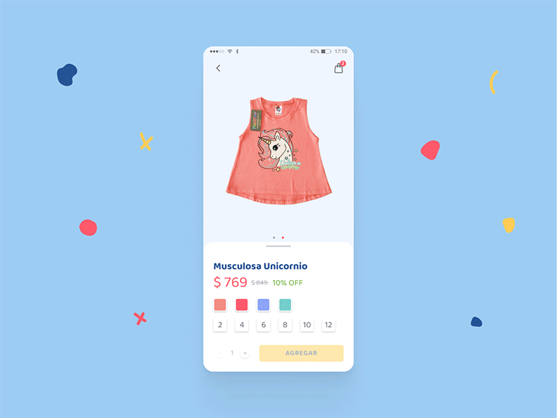 Product Page - Mobile Version ecommerce figma microanimation shop ui ux