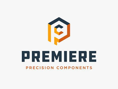 Premiere Precision Components Logo atlanta branding design geometric georgia identity illustration logo logo design ppc typography