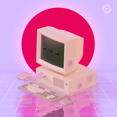 Vintage Computer 3d 3d artist 3d artwork 3dart 3dmodel b3d blender blender3d blendercycles cycles illustration render