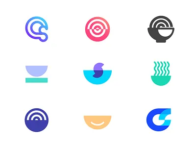 Creative Soup app logo branding creative cs logo design good letterforms logo collection logo design logofolio logomarks luxury minimal logo monogram smile soup transparency