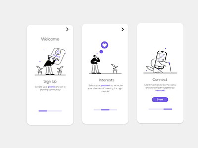 Daily UI Challenge #023: Onboarding app art dailyui design flat fun minimal ui ux vector