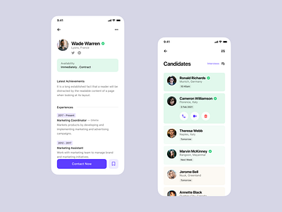 Job Board - Profile & Candidate List app board figma freelance ios job job board job listing listing mobile mobile app ui design uidesign ux design