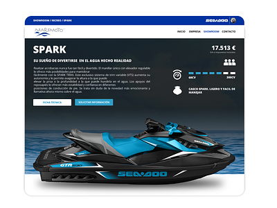 MaremotoJets ShowRoom design designs jetski ui uiux web website