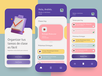 Task manager for students app behance branding design dribbble figma figmadesign graphic design interface ui ux