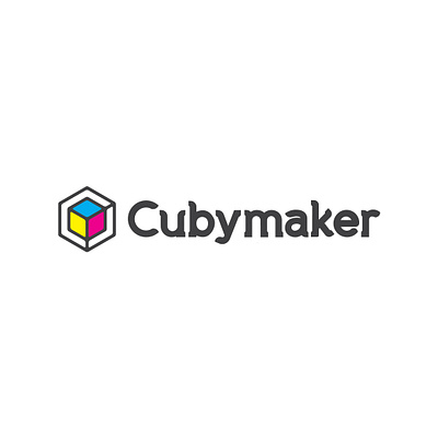 Cubymaker Website Logo Design brand identity cube icon design identity logo design logo mark logo type typeface