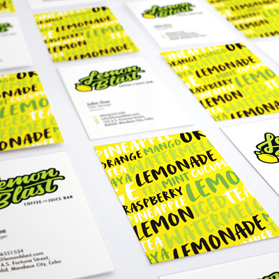 Lemon Blast Typography business card logo logo design typography