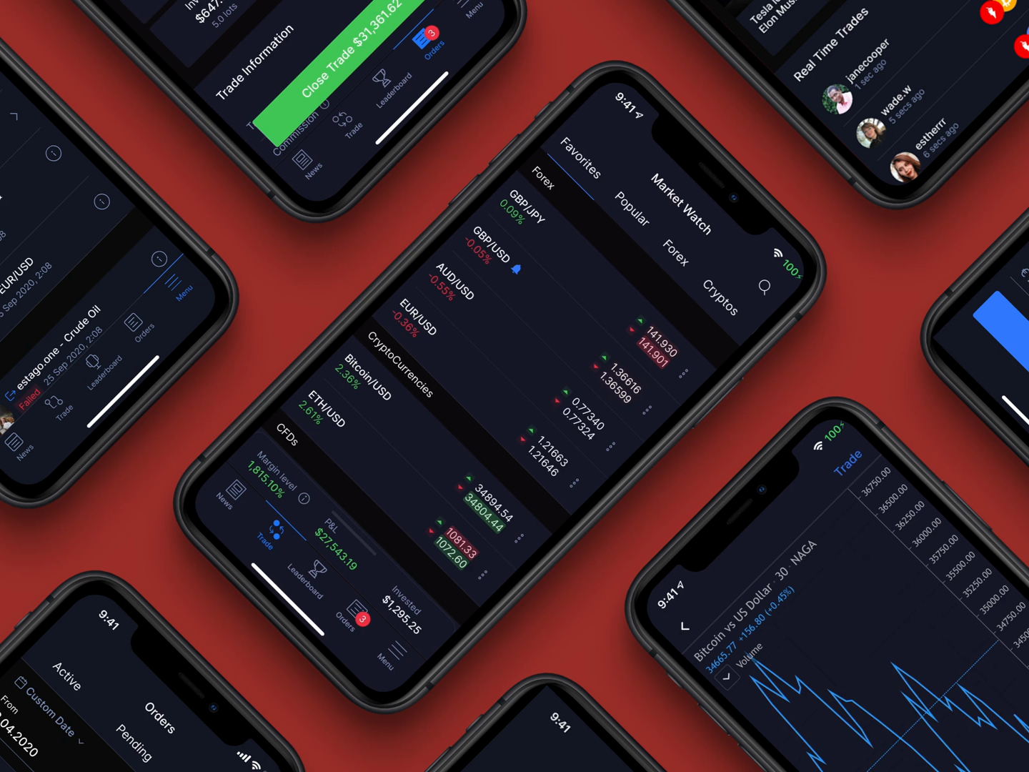 Example of NAGA Trader - App Design