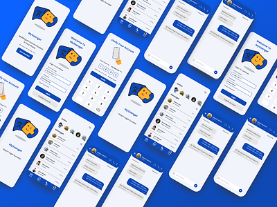 MySenger. Connecting the world with free text translation android app android app design blue chat app chatting design ios app ios app design message message app messenger mobile app mobile app design mobile design mobile ui translator ui uidesign ux white