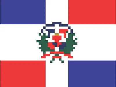 Pixel Dominican Republic - Flag 8bit design dominican republic dominicanpride graphicdesign pixel pixelillustration
