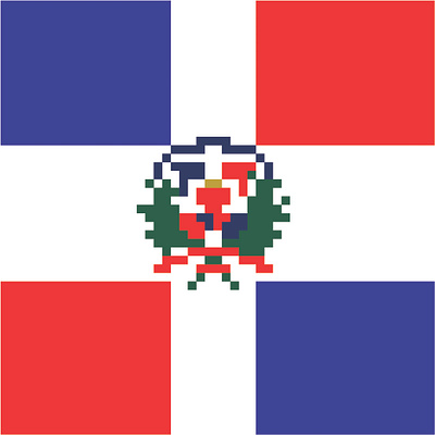 Pixel Dominican Republic - Flag 8bit design dominican republic dominicanpride graphicdesign pixel pixelillustration