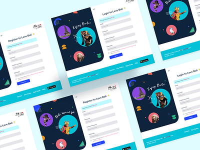 Love Bali - Login & Register bali product design tourism travel ui ui design ux ux design webdesign website