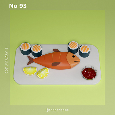 Suchi Dinner | Food 3d animation blender c4d dinner party food food app maya modeling sushi