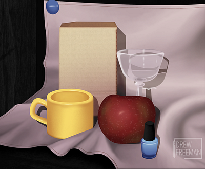 still life adobe digital illustration drawing illustration illustrator photoshop realism still life