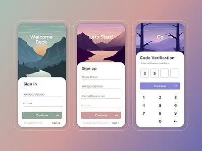 Lets login animation app branding code design flat illustration logo sign in signup simple typography ux vector verification