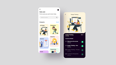 Tutorial App adobexd app clean design illustration minimal ui uidesign uiux userinterface userinterfacedesign ux uxdesign web