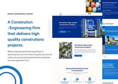 Ribiax Engineering Ltd design figma figmaafrica figmadesign ui ui design web design website