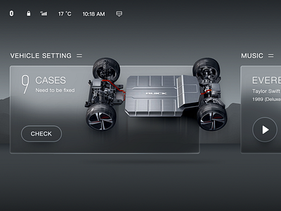 Widget style cluster concept hmi interface