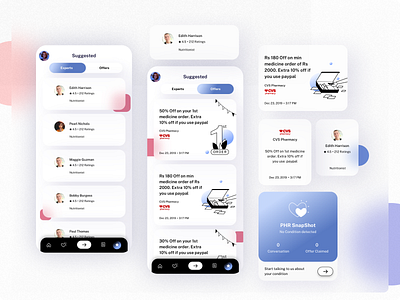 Health Care App app app design concept design glassmorphism illustration minimalist ui design ux design