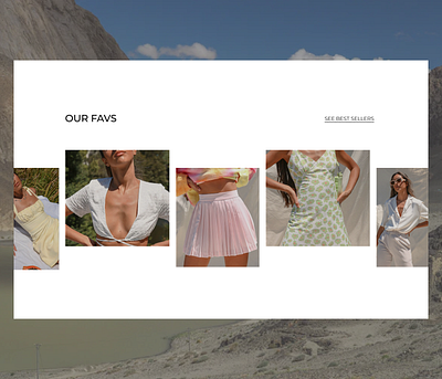 Minimalist 'Our favorites' Section - Online Fashion Store design landingpage minimal typography ui ux web website