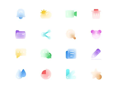 玻璃拟物图标 图标 ui