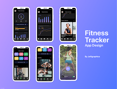 Fitness App Tracker Design figma figmaafrica figmadesign illustration lagos landing page nigeria ui ui design