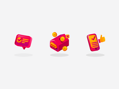 shopping icons correct icon illustration illustrator magenta money money app thumb ui ux vector