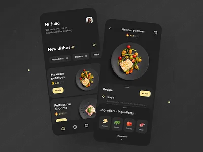 Recipes and Meal Planner App app cooking cuberto dish food graphics icons ios kitchen meal recipes tasty ui usability user experience ux