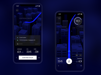 Drone taxi app | Dark mode app design dark mode dark theme dark ui drone sharing economy ui design uiux