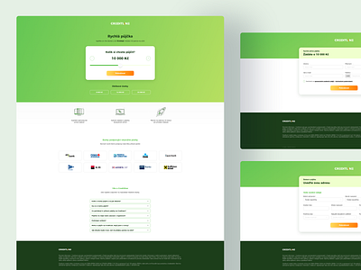 Creditline design landing page ui ux web website