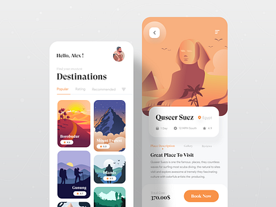 Travel App UI Exploration ✈ 2021 trend app app ui app ux book now creative dribbble best shot minimal mobile app mobile app design popular shot tourism tourist travel travel app trip trip planner ui ux design ui ux uiux designer