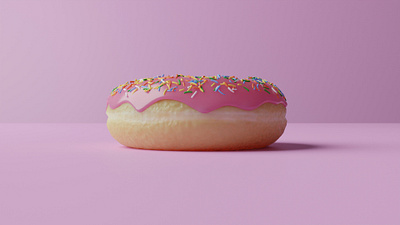 3D donut 3d 3dmodelling 3drender blender donut pink