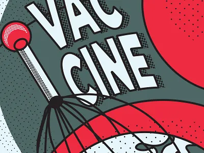 Vaccine for humanity | Poster 2d comics covid earth flat style humanity illustrator ink massage massager modern painting pattern poster print print desing product texture vaccine vector