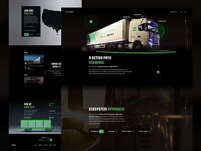 tu simple - Reimagining automobile concept landingpage redesign refactoring reimagine self driving truck truck ui ui ux uidesign web