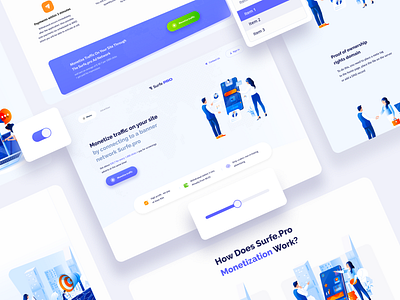 Surfe Pro Design System: Redesign app brand clean components design system design systems finance framework grid interface landing page saas typography ui ui components ui design ui kit ux ux design web design