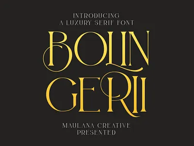 Bolin Gerii Luxury Serif Font digitalart font handwrittenfont scriptfont typography