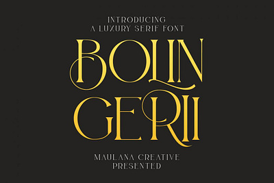 Bolin Gerii Luxury Serif Font digitalart font handwrittenfont scriptfont typography