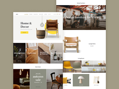 Home & Decor store decor design ecommerce home minimal store ui ux web website