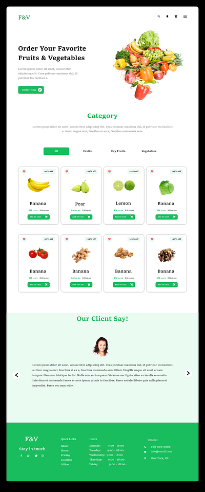 Order Your Favorite Fruits adobe xd ux web design web ui website design xd