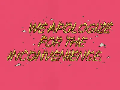 God's final message to his creation 2020 apologize design digital digital illustration douglas adams drawing fire flames god illustration message quote silkscreen typography typography art