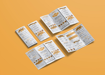 Attractive Cafe Menu Bi Fold Brochure Design Template design illustration latest psd psd mockup