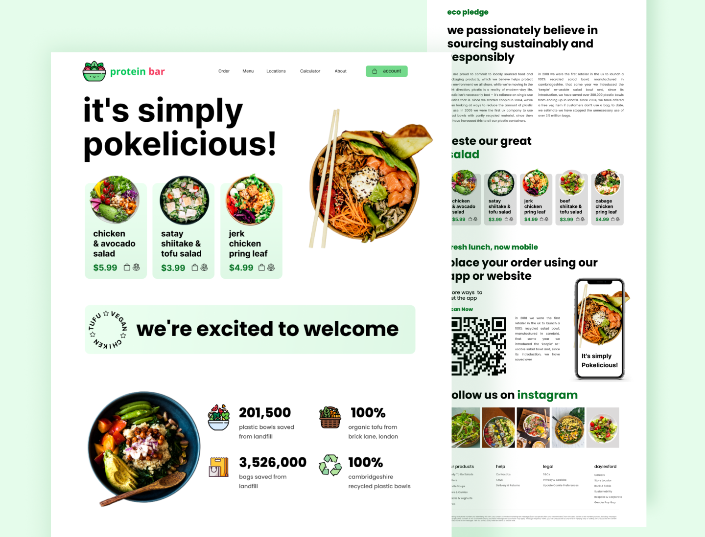 A Healthy Food Program Landing Page by Sourav Aich on Dribbble