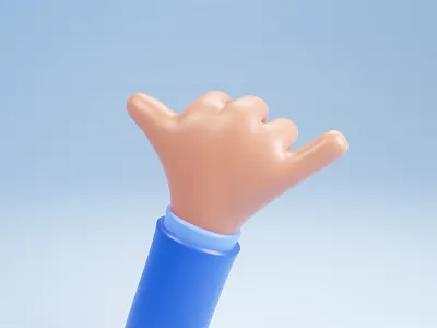 Hang Loose 🤙🏼 3d illustration 3d modeling 3dhand 3dillustration blender blender3dart blendercycles call me hand hand 3d hang loose render rendering shaka toy