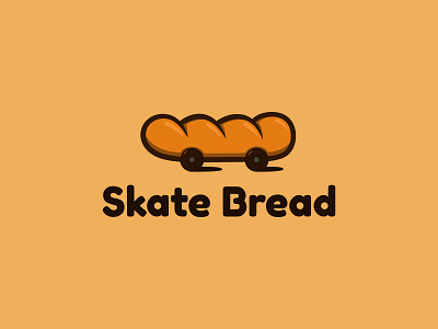 Skate Bread baguette brand identity branding bread illustration logo logo design skateboard unique logo vector