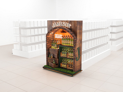 JAMESON Family stand 3d branding design displayer jameson stand