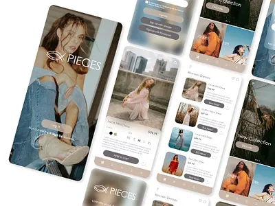 PIECES Clothing Store app app design apparel application clothing clothing brand ecommerce uxdesign uxuidesign